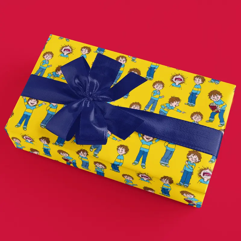 Horrid Henry Yellow Yell Gift Wrap 1