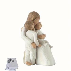 Mother-child Sculpture, 1/3 Counts Elegant Family-themed Warm Sculpture, Desktop Decor, Ideal Gift for Birthdays, New Year