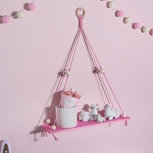 1 Piece Hand-woven Wooden Shelf, Wall Mounted Shelf, Wall Decoration For Living Room, Bedroom, Study Room