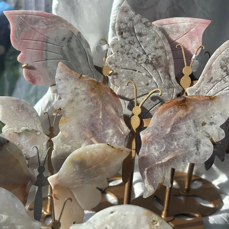 Prettiest crystal chips butterfly ornament 7cm 1pc 0