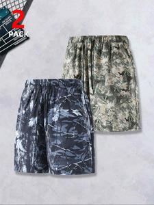 Men's Camo Print Boxer Briefs, Loose Casual Comfy Breathable Underwear for Daily Wear, Men's Underwear for All Seasons
