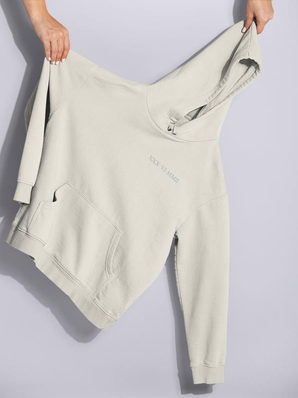 Custom Embroidered Roman Numeral Sweatshirt Hoodie Embroidery 9