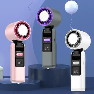 Portable Handheld Turbo Fan, Air Turbo Tech Cooling Fan for Outdoor Activities, 5 Gear Wind Rechargeable Handheld Fan, Travel, Working, Multifunction Cooler, Ventilation minifan