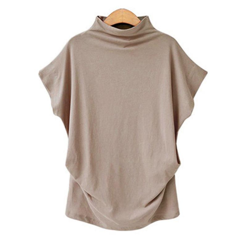 Product Introduction of 5XL Women Summer T-Shirt Short Batwing Sleeve Loose Solid Gray Turtleneck Tee Shirt 2025 New T-Shirts Femme Tees Tops 20