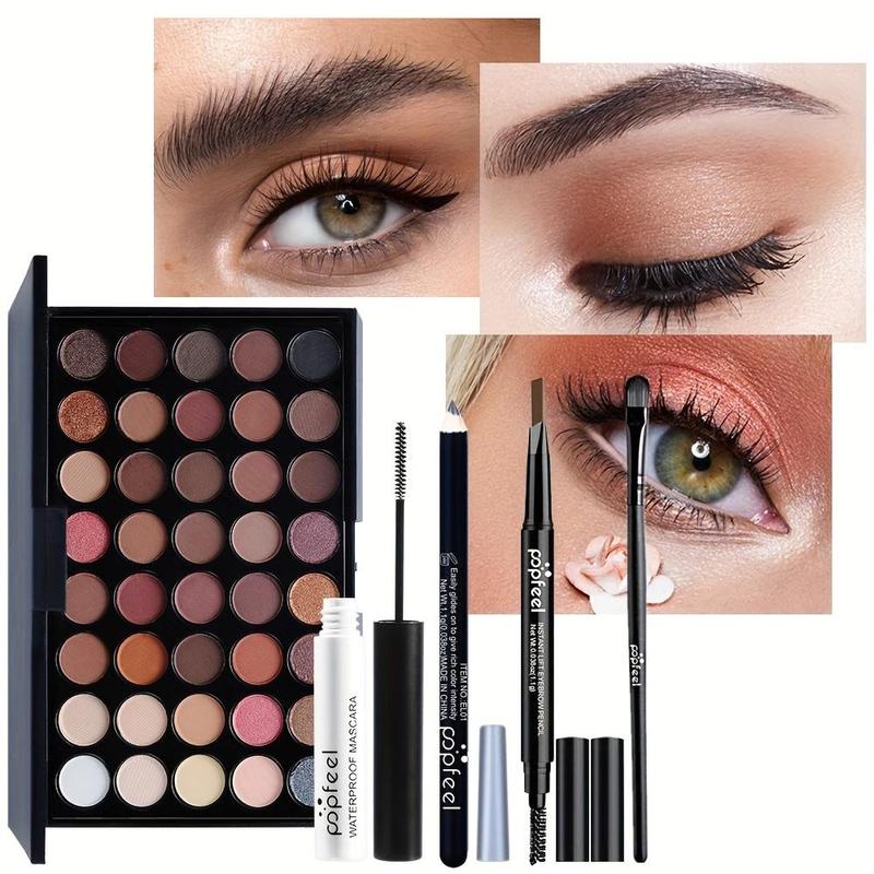 Product Introduction of 40 colors Nude Eyeshadow Set with Mascara, Eyeliner, and Eyebrow Pencil - Complete Eye Makeup Kit for a Natural and Glamorous Look 5