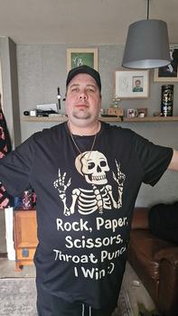 Product Review of Plus Size Men's Street Style Skeleton Graphic Print Round Neck Tee, Regular Fit Casual Comfy Street Fashion Short Sleeve Crew Neck T-shirt for Daily Wear, Men's Plus Size Clothing for All Seasons from c**a 0