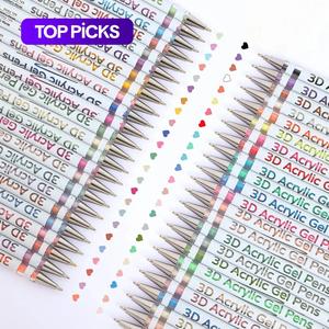 3D Acrylic Gel Pen, 1 Box Quick-drying Acrylic Gel Pen, Graffiti Painting Set, Marker Pen for Greeting Cards, Fill in Colors, Outline, Acrylic Markers #TOP PICKS
