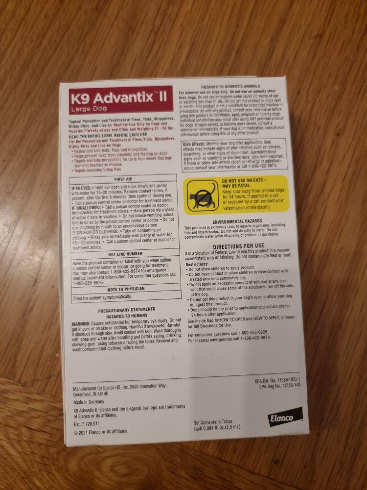 Product Introduction of Advantix Spot On Flea Treatment for Large Dogs 21 - 55 lbs , 6 Months Doses - Best Formulation 1