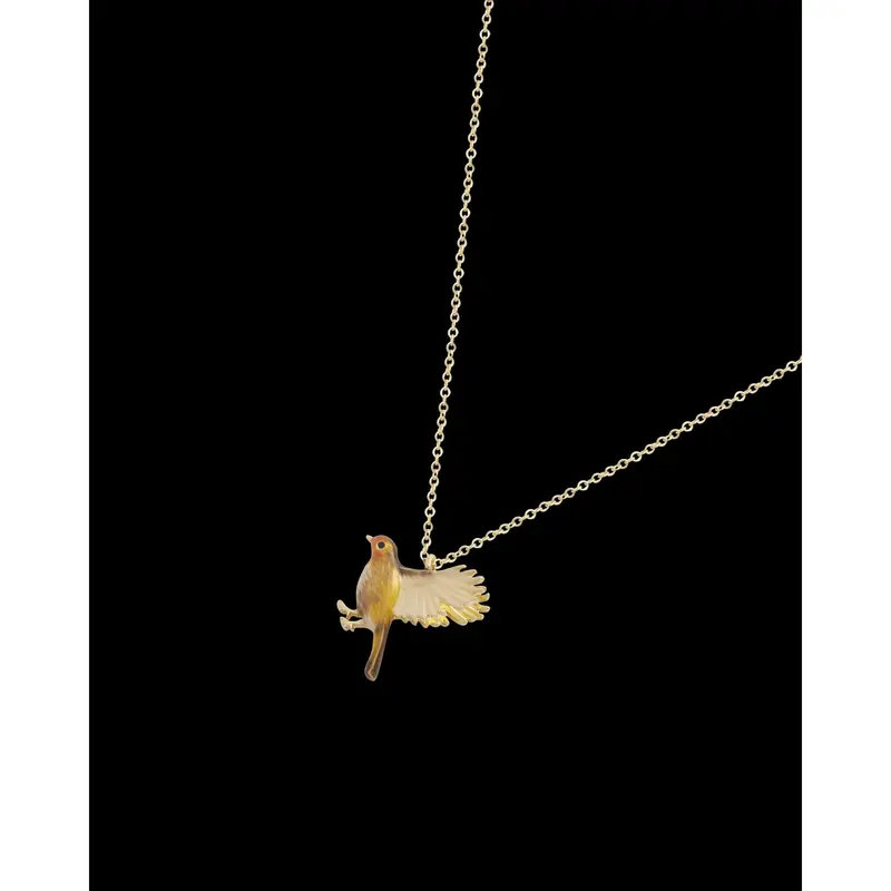 Enamel Robin Necklace 3