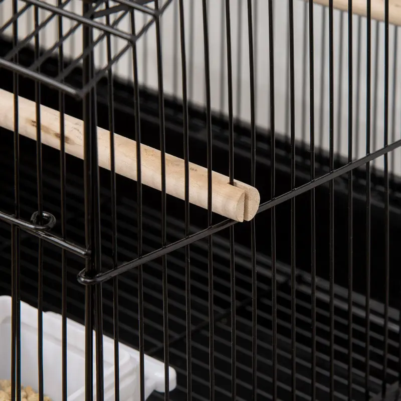 PawHut Metal Bird Cage - Small with Perch, Food Container & Handle for Finch and Canary 4