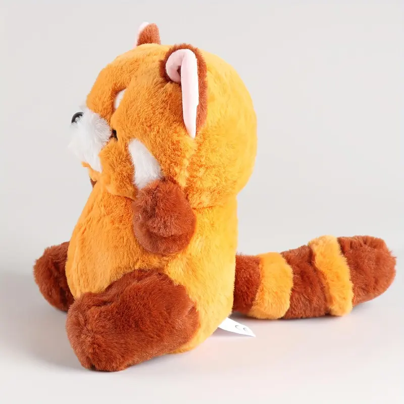 Adorable 8.6in Kawaii Raccoon Plush Toy, Orange Polyester - Ideal Gift for Birthdays & Christmas 6