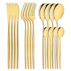 Stainless Steel Tableware Set, 16pcs Modern Fashion Trendy Kitchen Cutlery Set, Including Spoon & Fork & Knife, Dinnerware, Portable Cutlery Set for Home Kitchen Accessories, Valentine's Day Gift