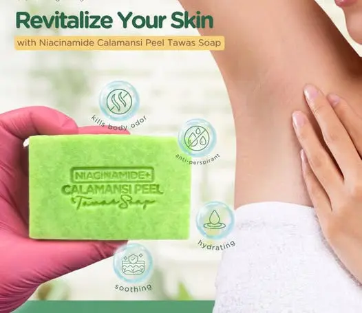 Rustic Beauty Niacinamide Calamansi Peel Tawas Soap 100g 1