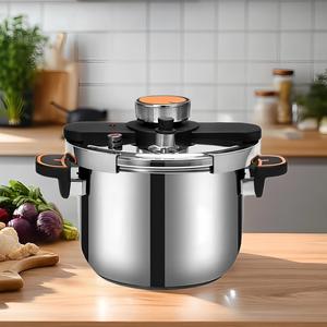 Stainless Steel Pressure Cooker, Large Capacity Multi-purpose Pressure Cooker with Easy Lock Lid, Household Pressure Cooker for Electric Stove & Gas Stove