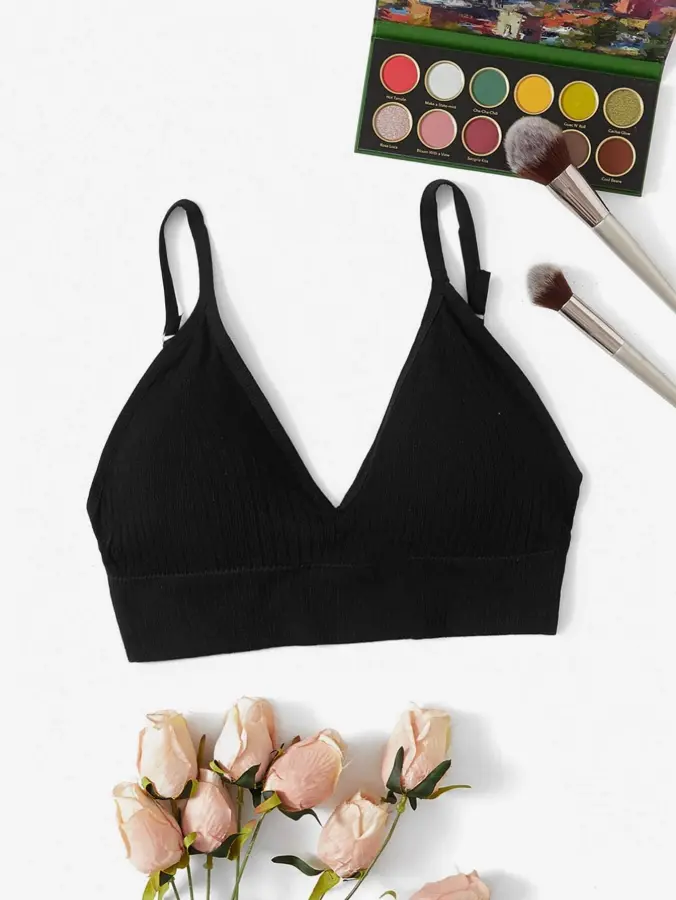 Solid Color Daily Wear Bralette And Wireless Bra