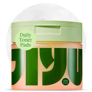 3 bottles Jiyu Korean Skincare Anti-Aging, Dark Spot & Wrinkle Minimizing Toner Pads with Snail Mucin, Centella Asiatica, Niacinamide, Peptide Complex - 100 Count