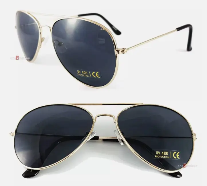 Pilot style Sunglasses Fashion 80s Retro Designer Shades Mens Womens Ladies