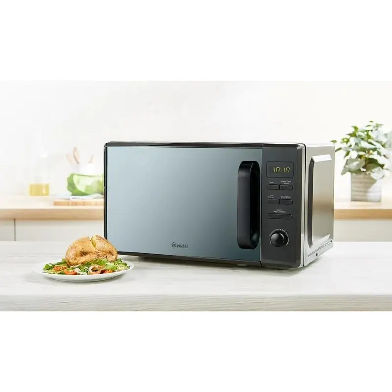 Swan Windsor Black 1.7L 3KW Kettle, 2 Slice Toaster & 800W 20L Digital Microwave Matching Set 2