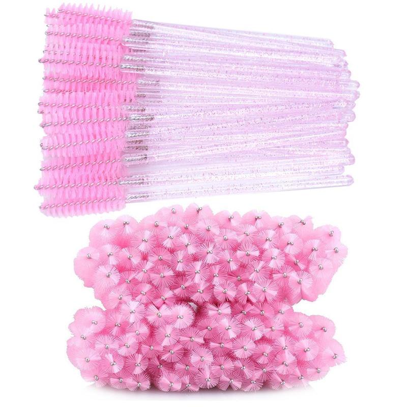 Product Introduction of 50pcs Disposable Eyelash & Eyebrow Brush Tools, Glitter Crystal Design Eyelashes Brushes Comb, Daily Makeup Tools, Professional for Women, Eyelashes Makeup Tools, Back To School Essentials, Birthday Box for Girl, Holiday Essentials, Valentine's Day Gift 5