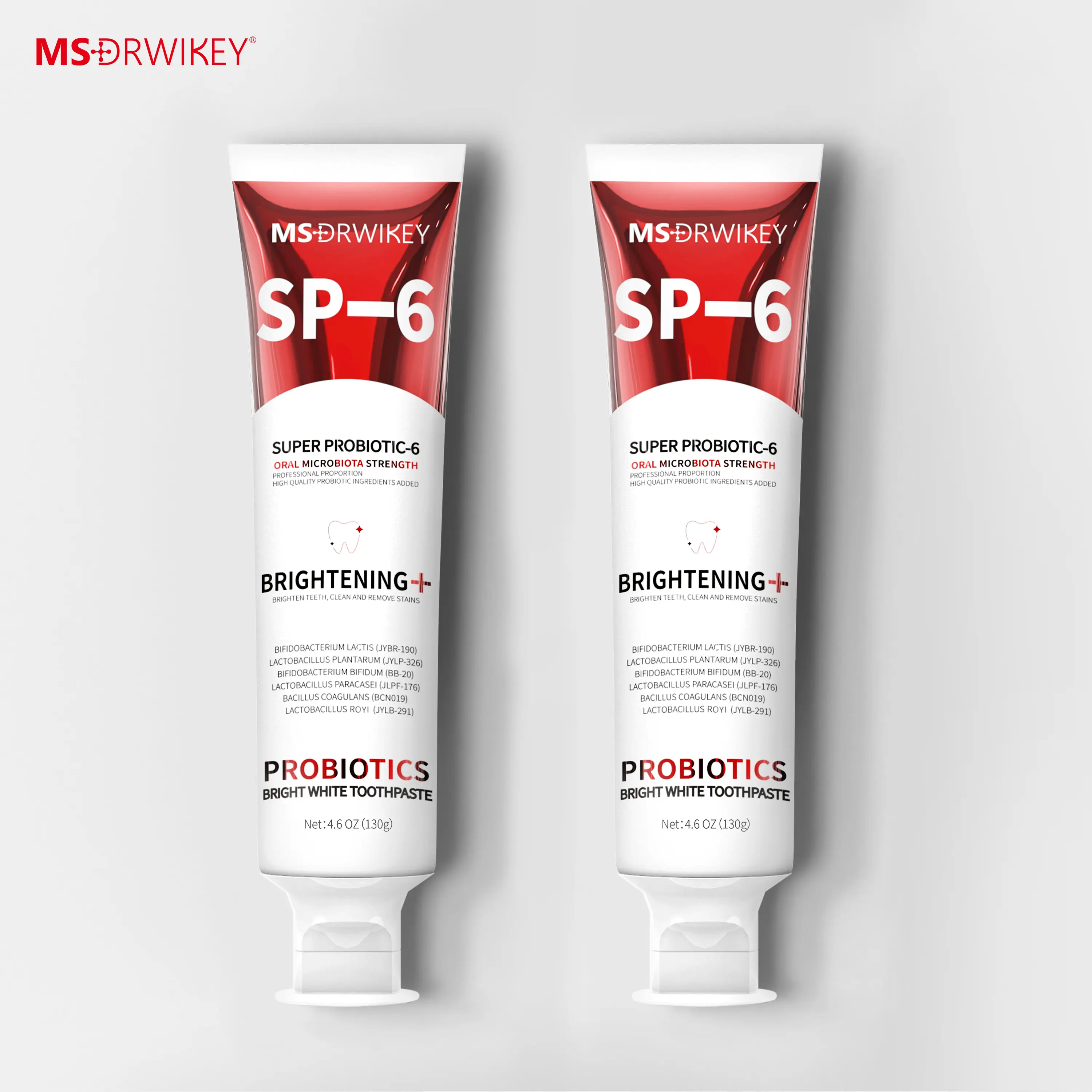 MS-DRWIKEY Super Probiotic Toothpaste, Cooling Mint Flavor, Freshens Breath, 2-Pack