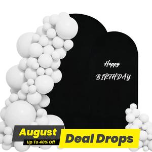 Balloon Arch Backdrop Cover, 2 Counts/set Elastic Fitted Arch Cover, Party Decoration Supplies, Backdrop Stand Cover for Wedding Baby Shower Birthday Party Decoration (Arch Support Not Included)