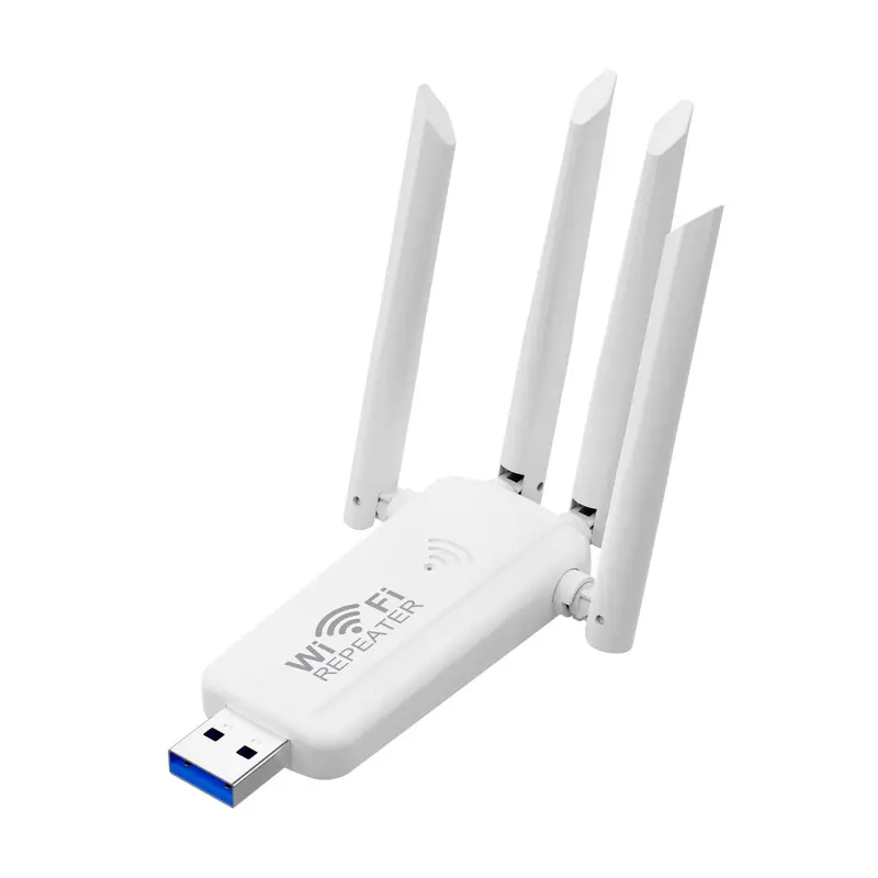2.4G 300Mbps Wireless USB WiFi Repeater 4 Antenna Wifi Long Range Extender Wi-Fi Signal Amplifier Home Network Adapter for PC 8