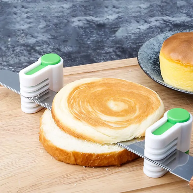 2Pcs Cake Slicer Toast Cutter Bread Guide Kitchen Cutting Fixator Cake Cutting 6