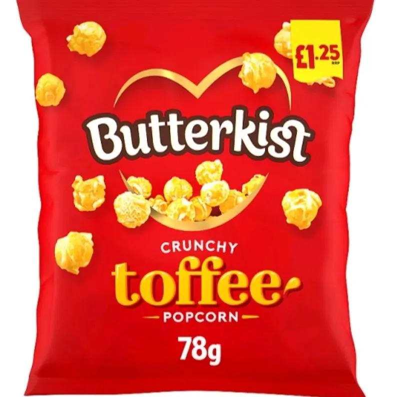 Butterkist Crunchy Toffee Popcorn 78g - Snack & Nuts - Crispy
