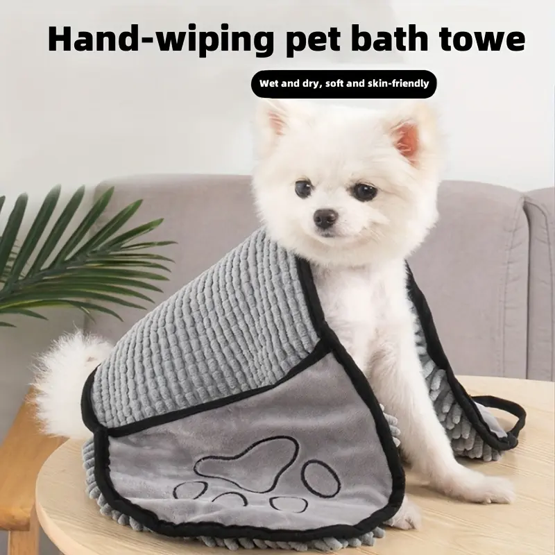 Quick-Dry Super Absorbent Pet Bath Towel For Dogs & Cats - Perfect For Grooming & Bathing! 2