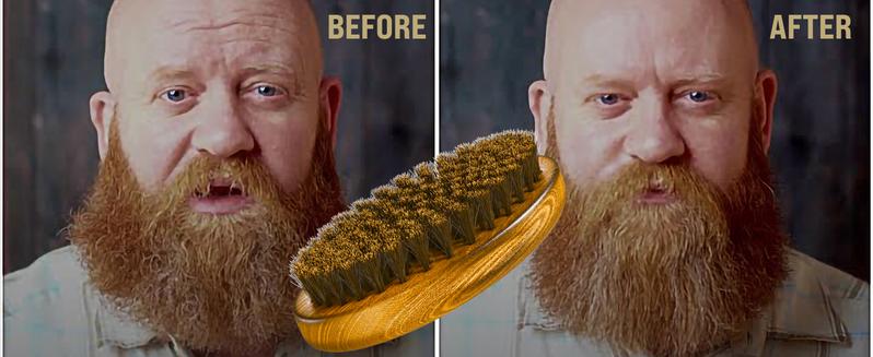 Product Introduction of Viking Savage Brush V2.0 - Durable Nylon Bristles with Polished Beechwood Handle - Mens Heatless Beard Brush Haircare, Controls Frizz 3