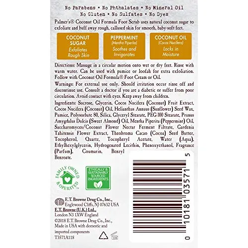 Palmer's Coconut Oil Formula Coconut Sugar Foot Scrub, 2.1 Ounce 1