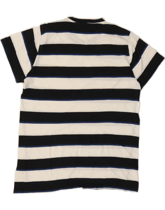 Pre-Owned Vintage LEE Mens Regular Fit T-Shirt Top Small Black Striped Cotton 2