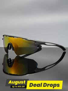 Hollow Out Design Sporty Biking Sunglasses, Windproof Uv Protection Sports Sunglasses, Unisex Athletic Sunglasses for Outdoor Sports Cycling Driving Fishing, Fit, Cycling Goggles, Polarized Cycling Glasses, Outdoor Sports Gear