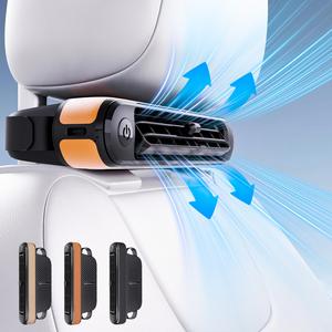 USB Plug and Play Car Seat Fan, Portable Wake-up Seat Cooler, Adjustable Vents, 3 Gear Wind Speed, Suitable for Most Cars, SUV, RV, Boat