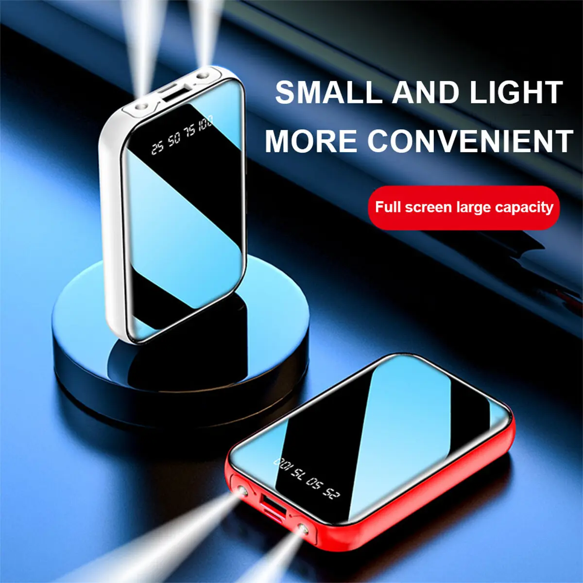20000mAh Power Bank Portable Fast Charger Battery Pack 2 USB for Mobile Phone