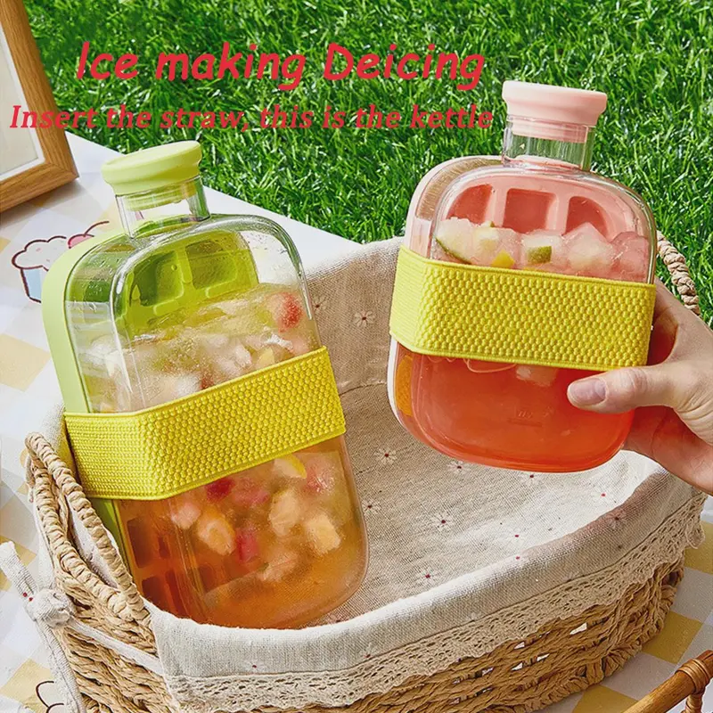 One-click Ice Mold Cooler Cup Ice Cream Machine Ice Maker No need to open the lid lce making cup Outdoor Straw Fitness Cup 0