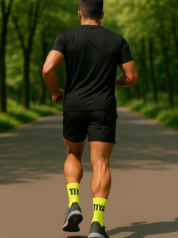 TIYA High-Performance Running Socks – Breathable, Quick-Drying, & Lightweight for Runners (Yellow) 2