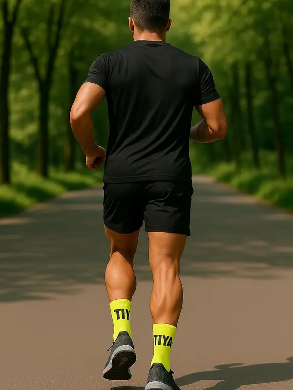TIYA High-Performance Running Socks – Breathable, Quick-Drying, & Lightweight for Runners (Yellow) 2