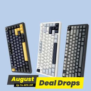 AULA F75 Wireless Silent Mechanical Keyboard, USB Charging RGB Backlight Keyboard, Multimode Gaming Keyboard for Gaming, Office, Multimedia Roller Key, Durable Keyboard, Lighted Mechanical Keyboard, Backlit Keyboard