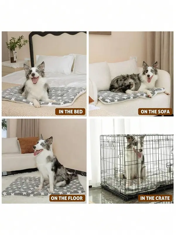 1pc Dog Bed Mat Blanket Soft Cozy Pet Cushion For Small Large Dogs Spring Autumn Warm Travel Mats French Bulldog Chihuahua Supplies 4