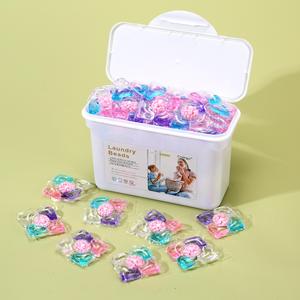 5 in 1 Laundry Beads, 50pcs/box Long Lasting Fragrance Laundry Beads, Multifunctional Laundry Detergent Beads for Home Dormitory Hotel