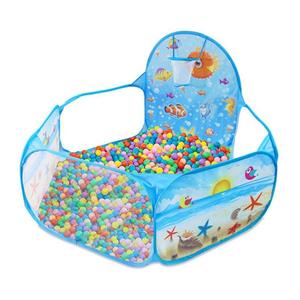 Foldable Ocean Pattern Children Playing Ball Pool With Storage Bag, Ocean Themed Play Tent, Indoor Playhouse For Kids