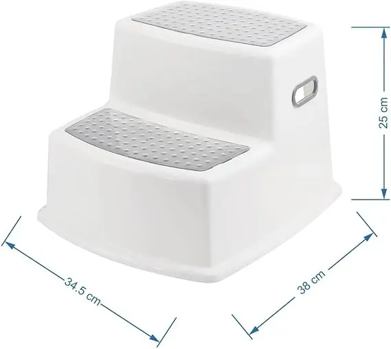 Stool for Kids, Non-Slip 2 Step Stool for Toddlers with Built-in Handles, Step Stool for Potty Training, Bathroom and Kitchen, Sturdy and Practical Design 3