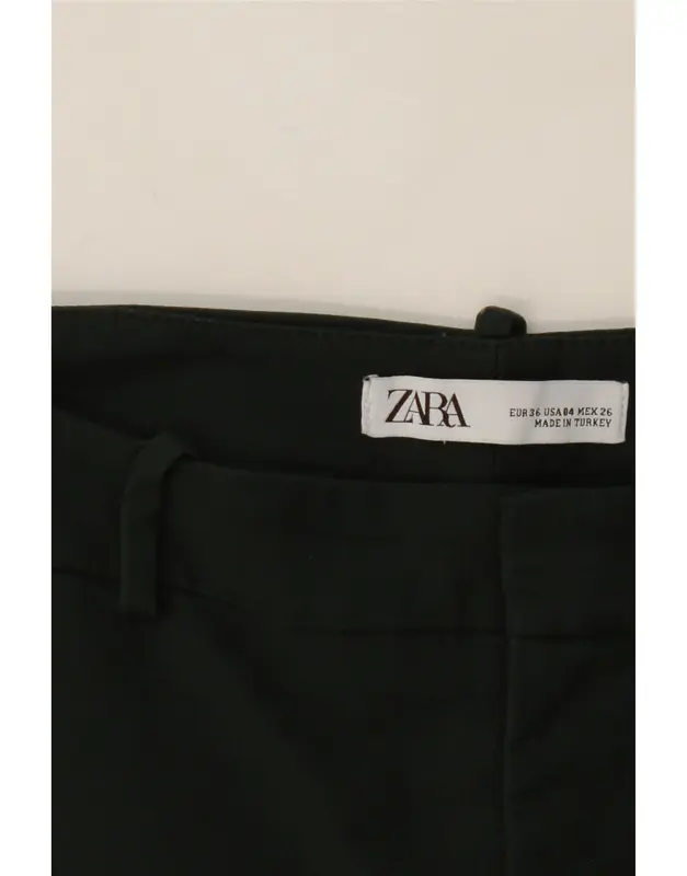 Pre-Owned Vintage ZARA Womens Slim Chino Trousers EU 36 XS W26 L28 Green 3