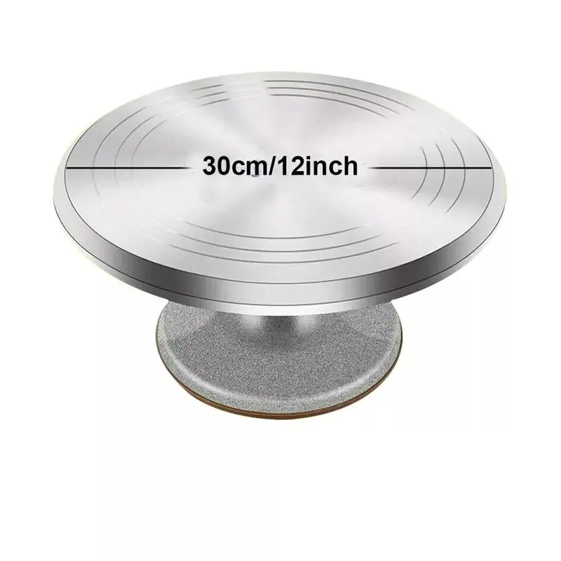 Cake Turntable 12'' Aluminum Cake Revolving Stand Holder Cake Baking Decor Tool Bakeware Utensils 1