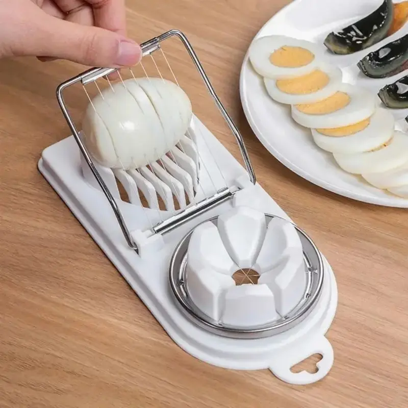 Multifunctional Egg Slicers Stainless Steel Slicer Fancy Splitter Egg Cutting Tool Home Two In One Egg Cutter Kitchen Gadgets 0