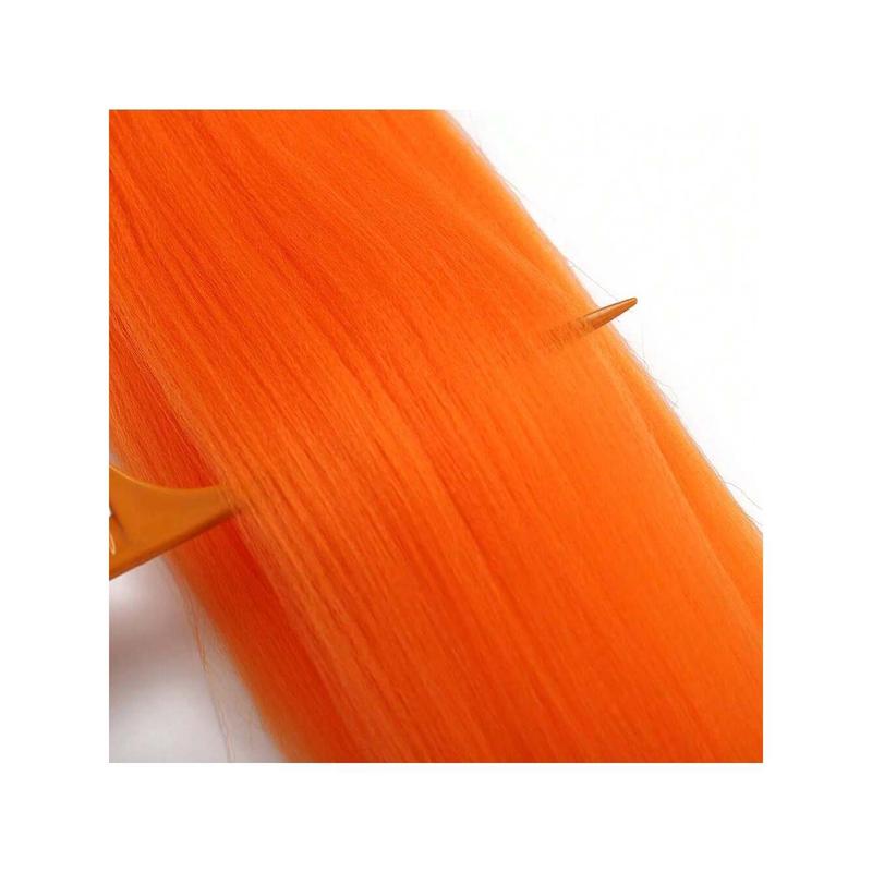 Orange Pre-Stretched Braiding Hair 26 Inch 1 Pack Long Braiding Hair Orange Hair Yaki Texture EZ Braids Crochet Hair For Goddess Box Braids Hot Water Setting Twist Synthetic Braiding Hair Extensions Synthetic Braiding Hair Easy Braid Hair Extensions 2