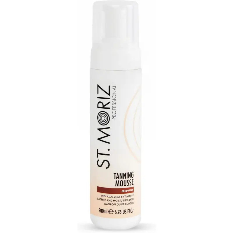 Instant Tanning Mousse in Medium | Fast Drying Vegan Fake Tan | With Aloe Vera & Vitamin E | For Streak Free Medium Golden Glow | Dermatologically Tested & Cruelty Free | 200ml Makeup Moisturizers Body Care Moisturizing 0