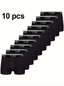 5/10 Pcs Men's Cotton Trunk with Short Leg No Fly, Casual Comfy Breathable Underwear for Daily Wear, Men's Underwear for All Seasons, Sports Underwear