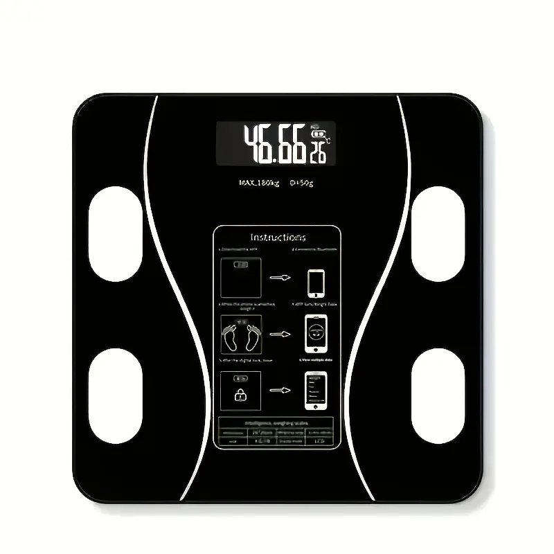 1 Smart Weight Scale with Wireless, Battery Powered Wireless Weighing Scale, Including AAA Non Rechargeable Battery, for Home And Office Use, Holiday Gift 4